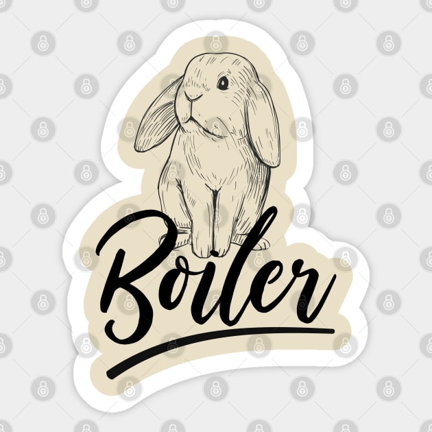 Bunny Boiler Sticker by Meta Cortex